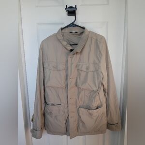 DKNY Men's Light Tan Military Jacket